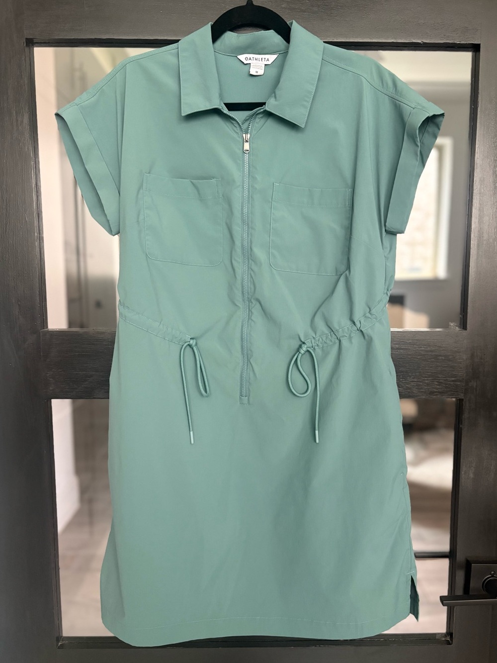 Athleta Topspin Dress Deep Ocean Teal Travel Golf Tennis Active Athleisure UPF M - Picture 2 of 11